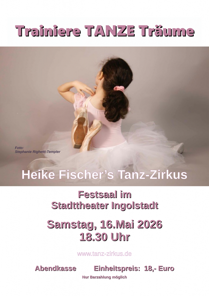 Plakat Trainiere TANZE Träume